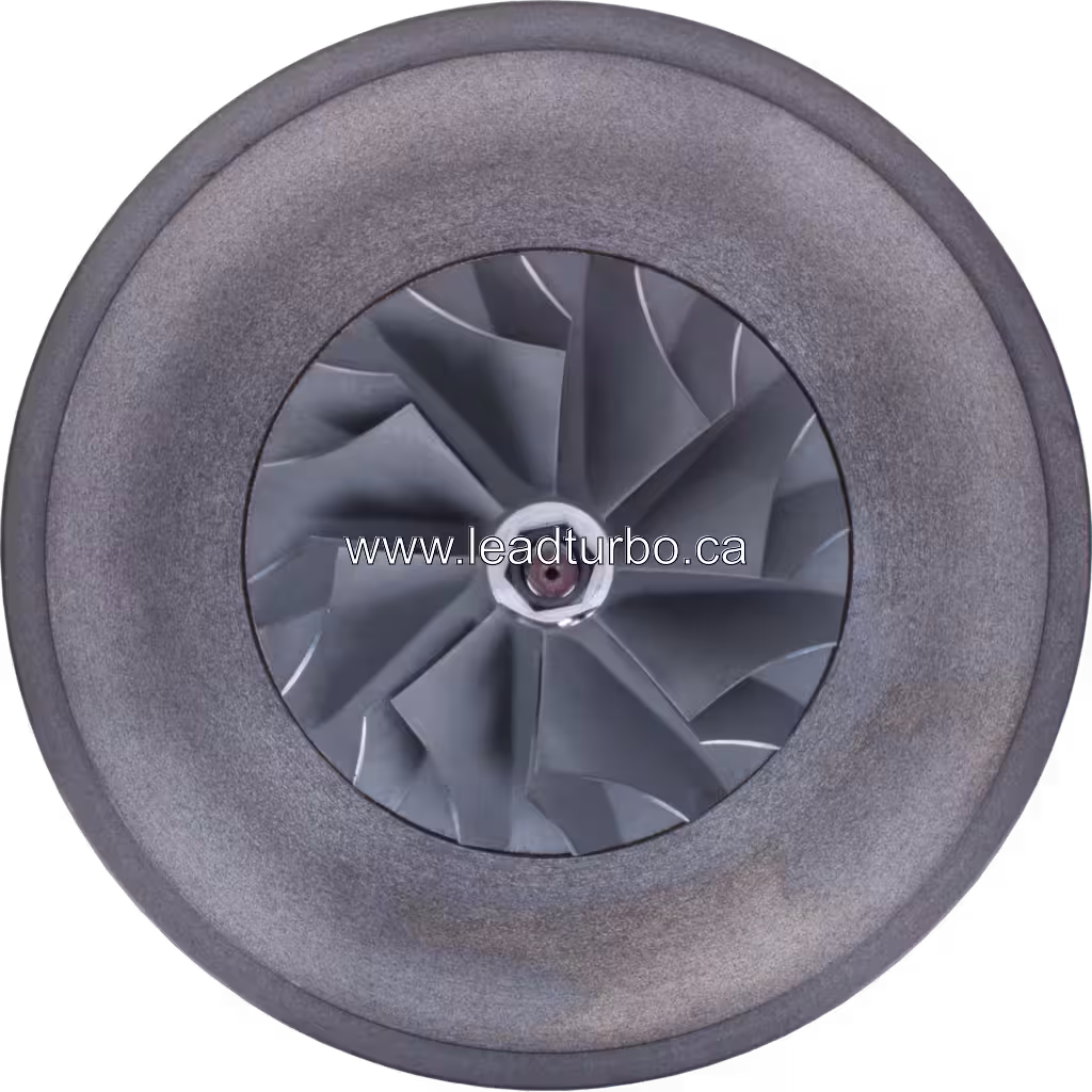 Core FOR 3594027 HC5A для Cummins KTA38: фронтальний вигляд, компресорне колесо та корпус