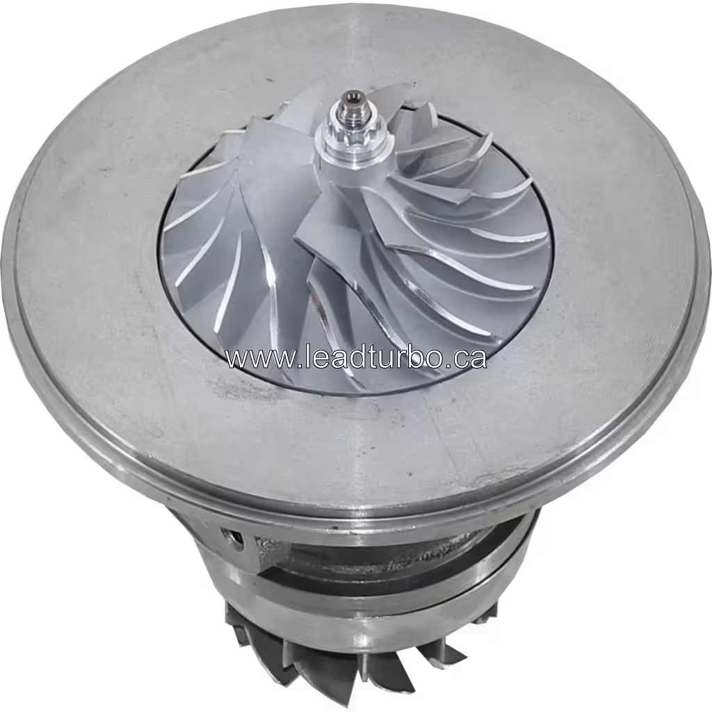 Core HX35 CUMMINS 6BT vue en diagonale montrant la roue turbine