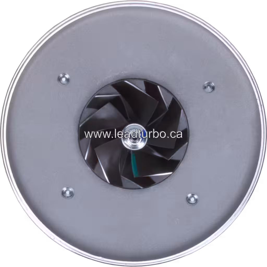 Vista frontal do Core J96 FOR 14411-9S000 mostrando a roda do compressor