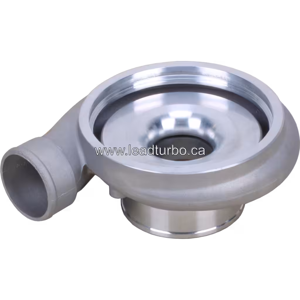 Корпус компресора турбокомпресора для Cummins 6BTAA (B Series) bottom 45 degree view