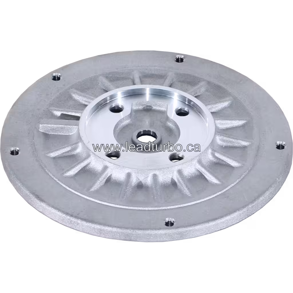 Placa Traseira de Turbocompressor J96 VC430089 BP bottom 45 degree view