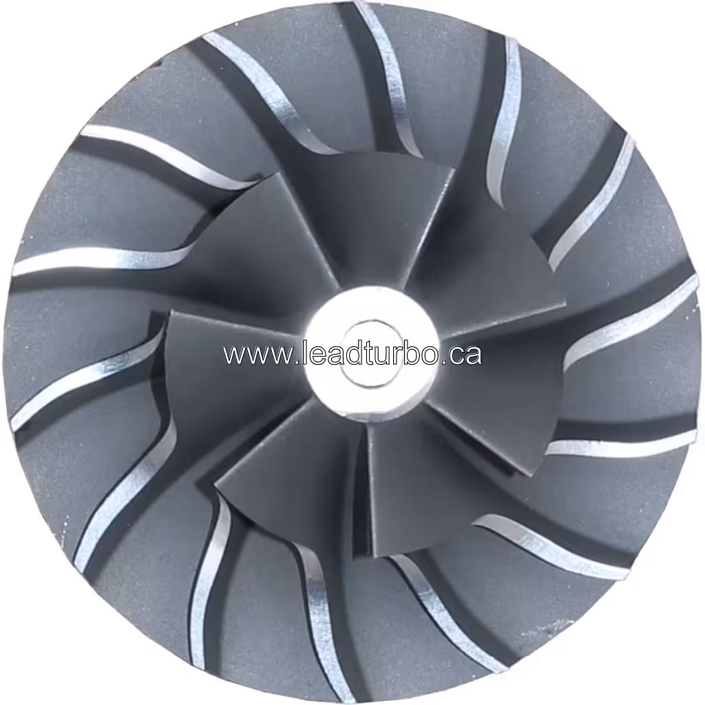 Détail aubes roue compresseur turbo J96 remplacement