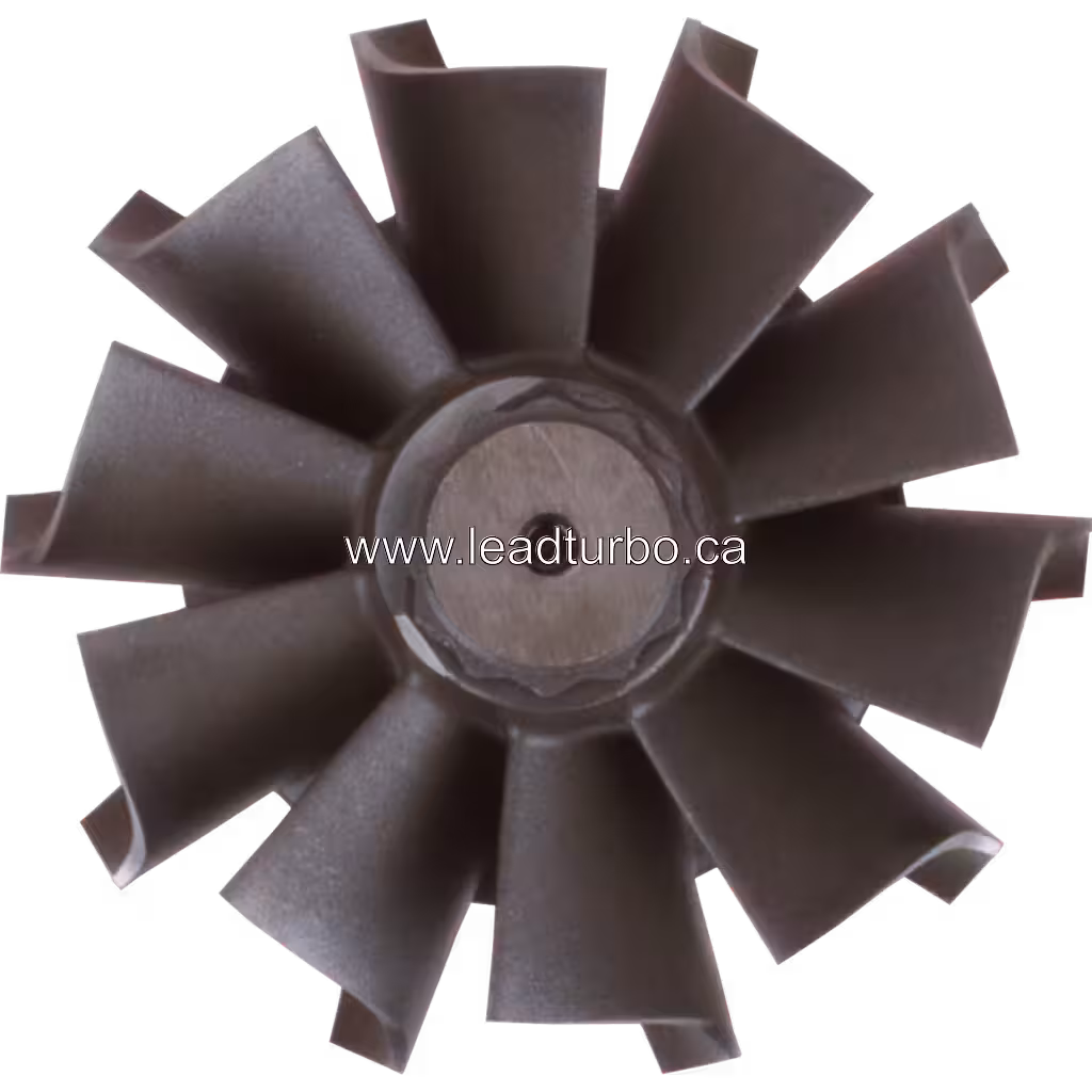 Rueda de turbina 317877 TW con palas curvas y eje largo
