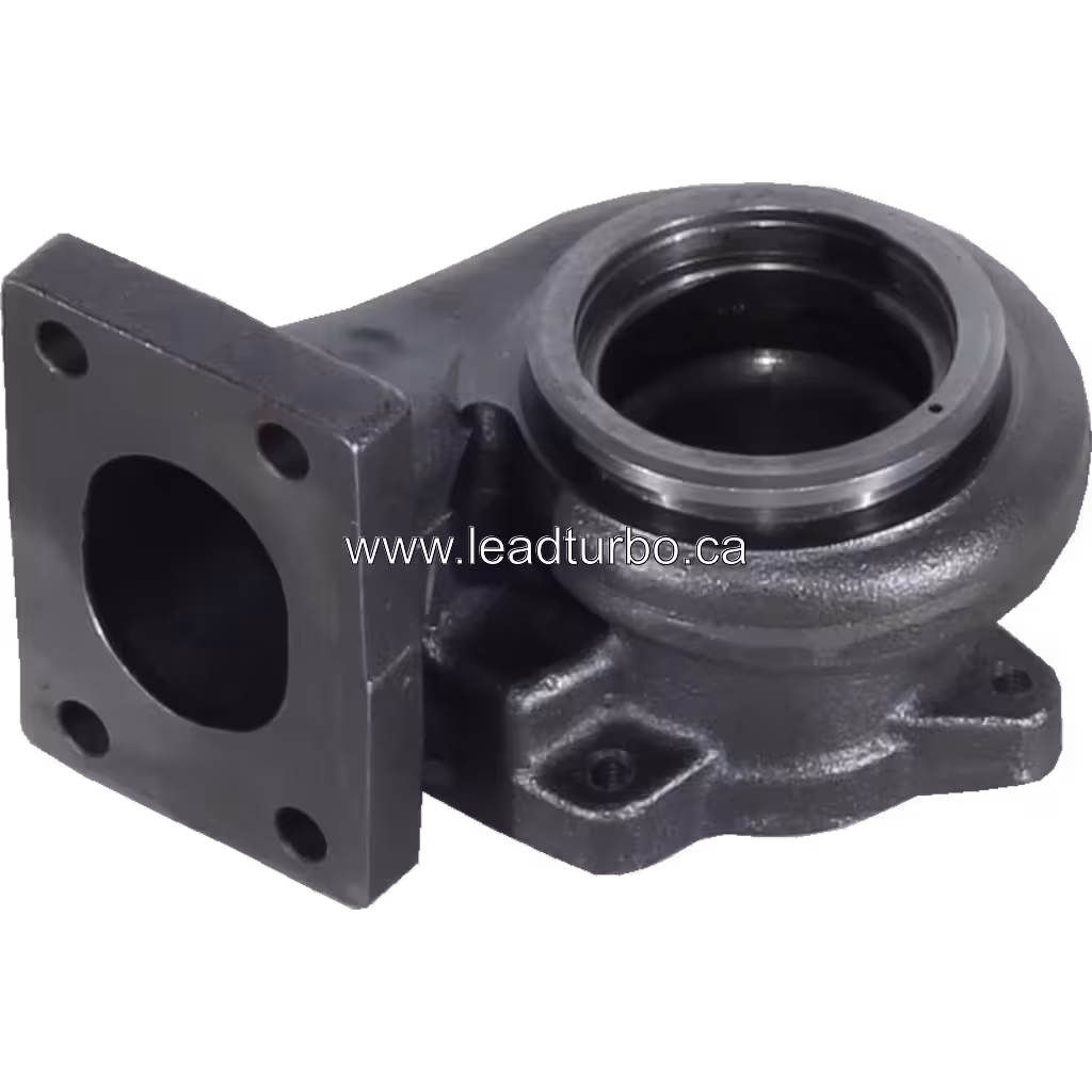 TD04 Turbine Housing 49377-01611 TH for Komatsu PC130-7 bottom 45 degree view