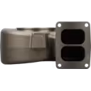 Vista frontal de turbine housing FOR 2882102 TH para HX80