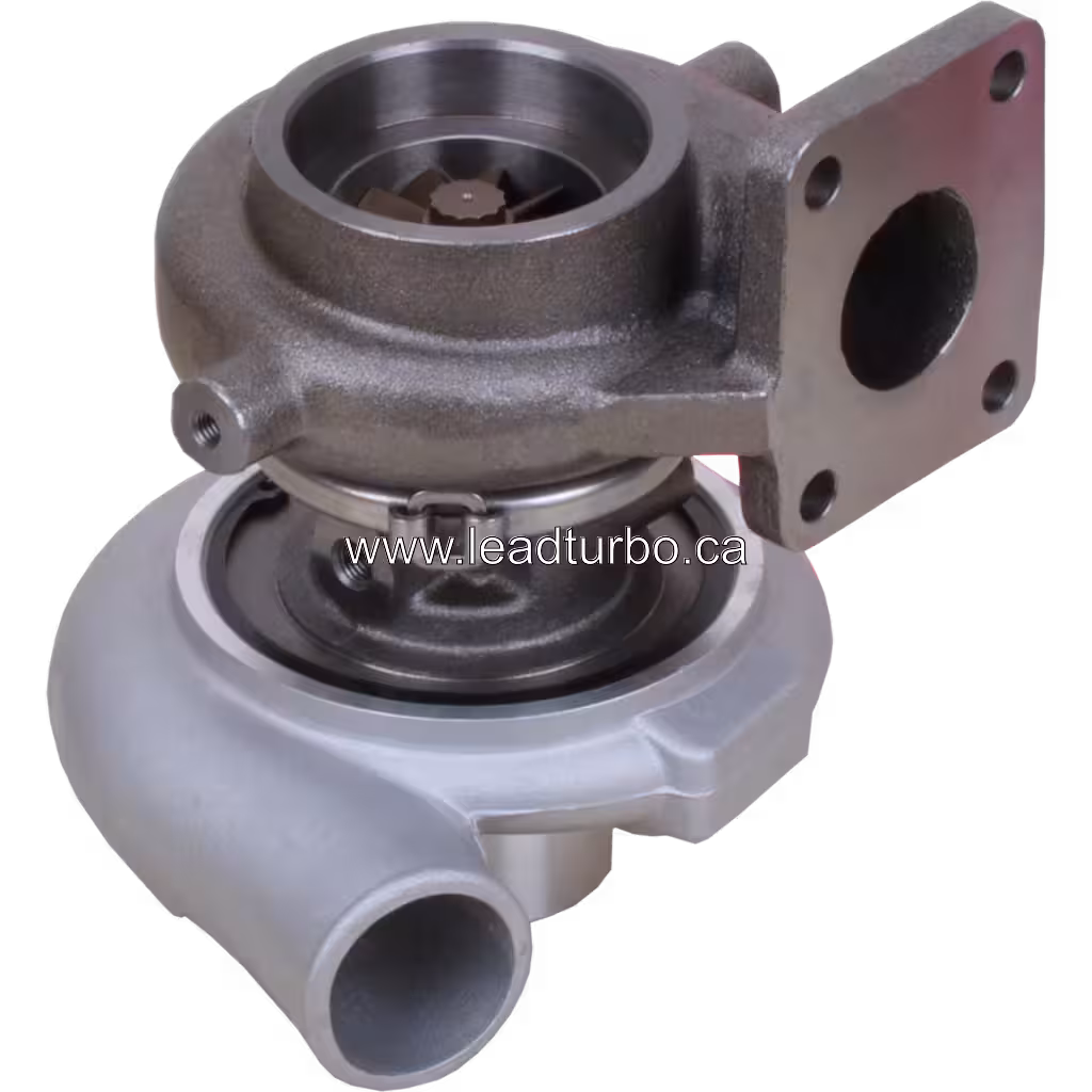 Turbocharger com flange de montagem quadrada e placa de dados para aplicação 4D31T