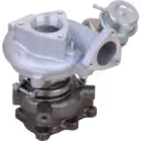 Vista lateral del turbo Nissan QD32 aftermarket