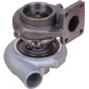 Turbocompresseur 49179-00220 vue supérieure à 45 degrés montrant les carters