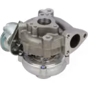 Turbocompresseur GT1749V vue de la turbine avec brides de fixation et ports de refroidissement