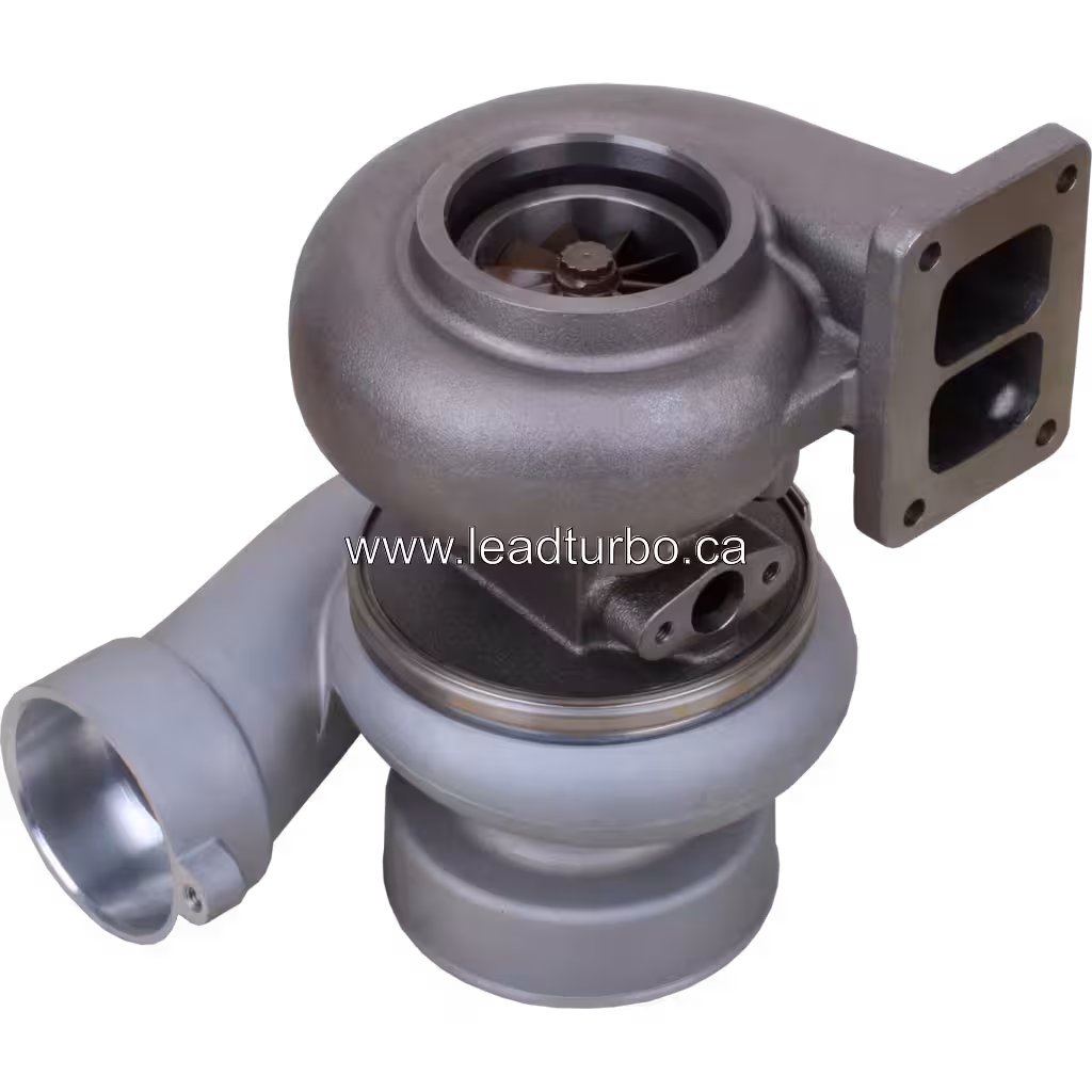 Turbosprężarka 407640-0011 T1224 do silnika CAT D333C bottom 45 degree view