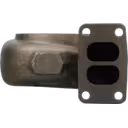 FOR 3524689 TH H1E turbine housing front view with two-port flange