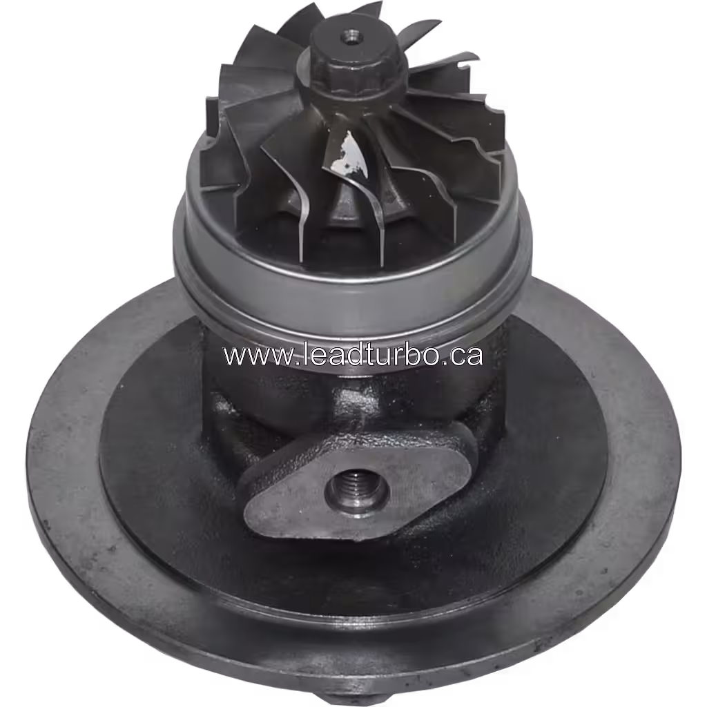 Cummins HX35 turbo core with turbine wheel and mounting flange