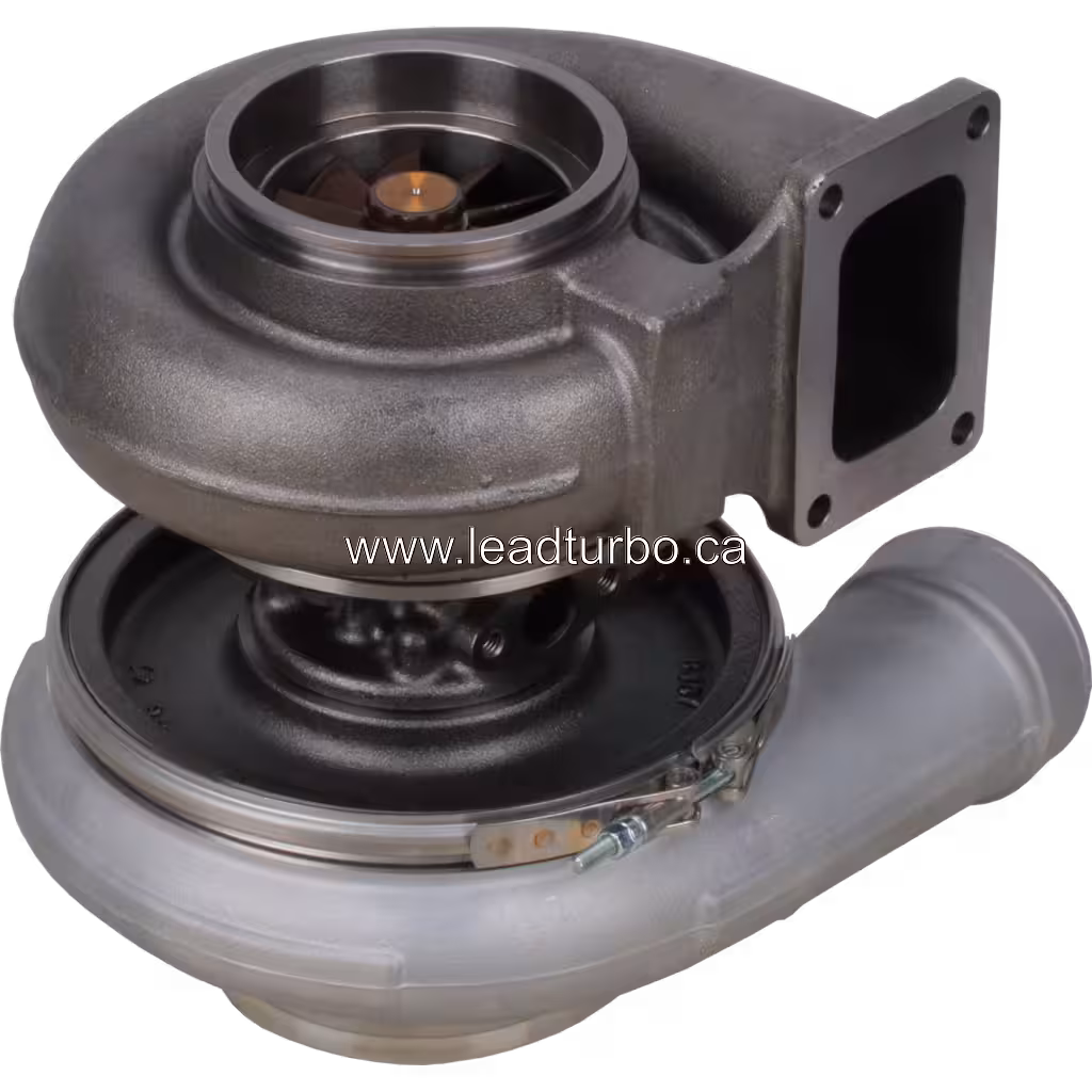 Side view showing HX80 compressor housing