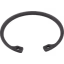 Top view of J96 retaining ring with two mounting holes and flat end tabs