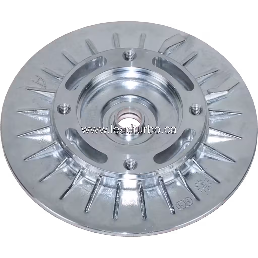 409629-0012 J96 Turbocharger Back Plate Replacement bottom 45 degree view
