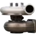 5323959 HX82 Turbolader Frontansicht mit grauem Kompressor-Gehäuse
