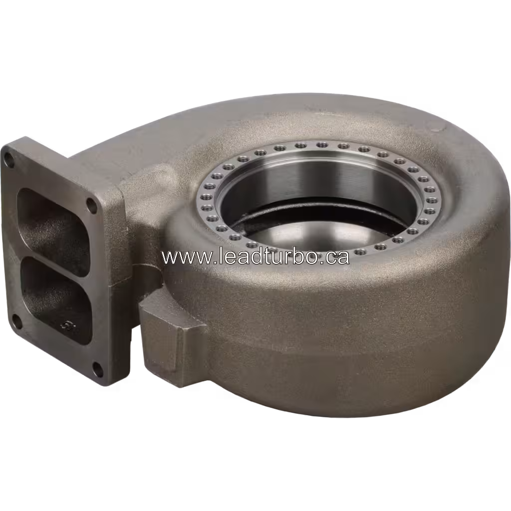 Carcaça de Turbina 3534166-cast HX85 para Cummins C1800 bottom 45 degree view