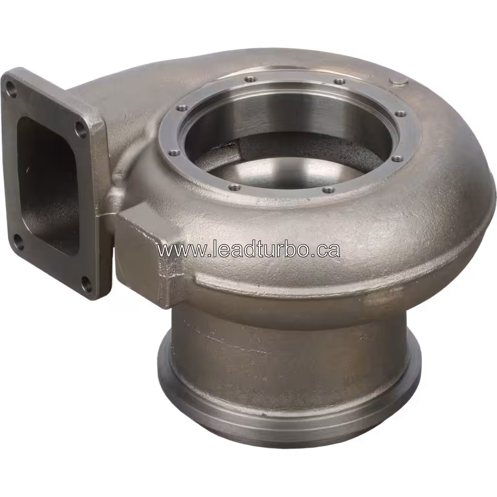 Carter Turbine 3590265-CAST-1 HX83 pour Cummins QSK60 bottom 45 degree view