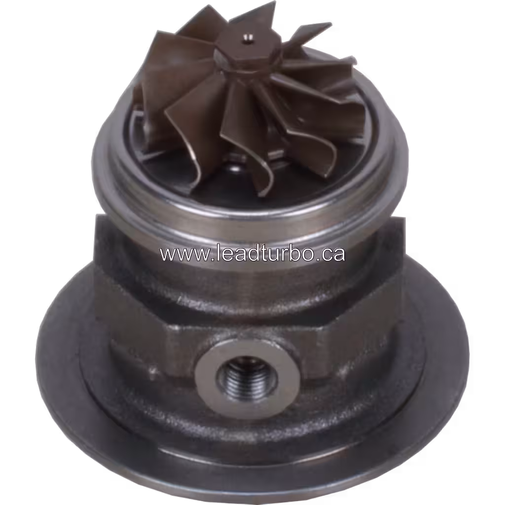 Vista inferior del core TB2518 con carcasa de turbina y flange de montaje