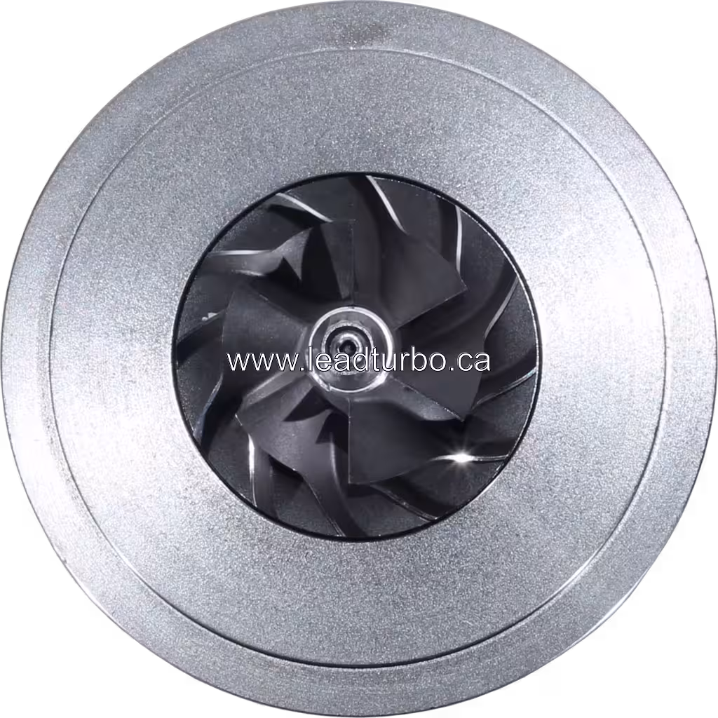 Vue avant du core de turbocompresseur 431876-0145 GT2256MS montrant la roue compresseur