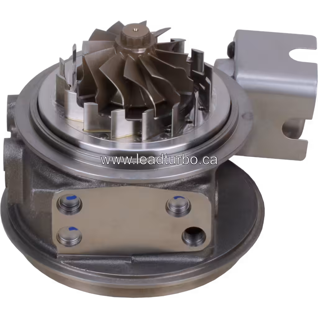 Vista inferior do core HY55V FOR 4033101 com roda da turbina e base da carcaça