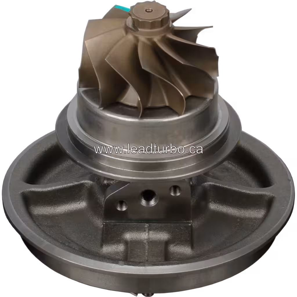 Vue inférieure à 45 degrés du carter turbine du core FOR 171702 avec flans de montage