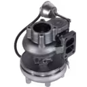 D6E Turbolader mit Abgas- und Ladeluftanschluss Detail