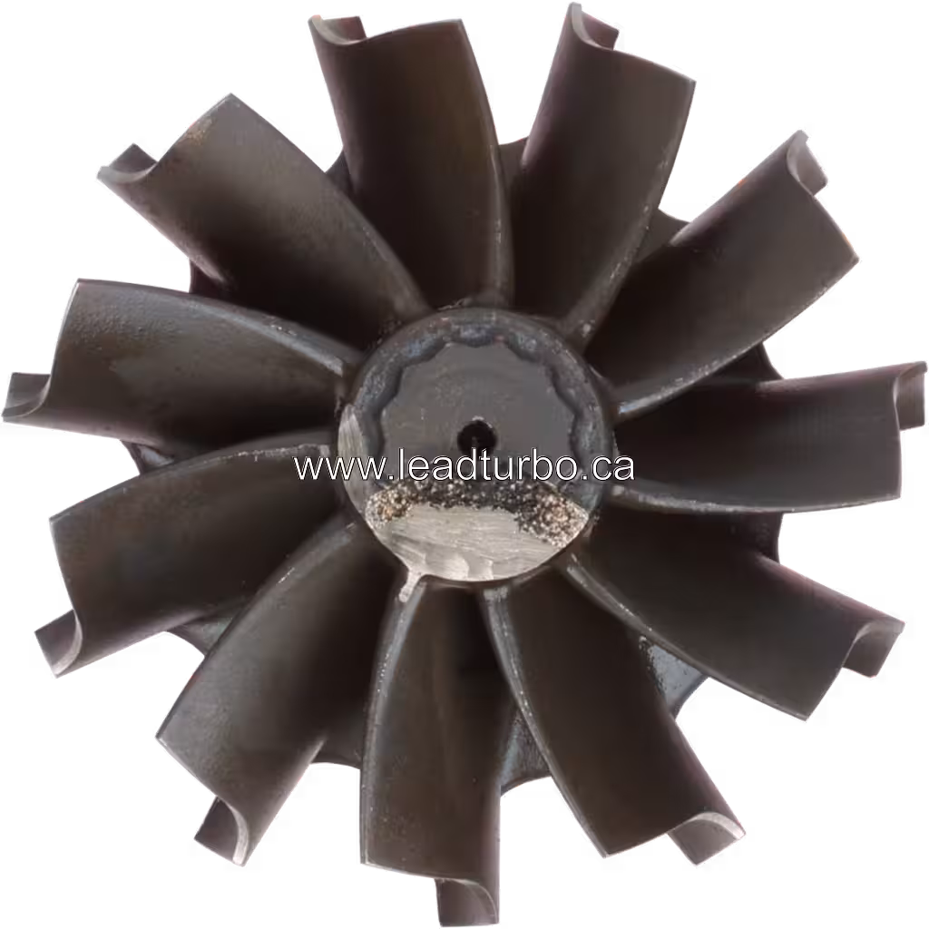Detalle rueda turbina Isuzu 6SD1T referencia NH172003