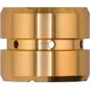 Front view of S400 turbocharger journal bearing with gold finish