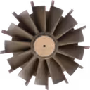 Turbina FOR 3819093 TW HX82 widok z góry, metalowy komponent, numery referencyjne OEM 3535721-CAST-6
