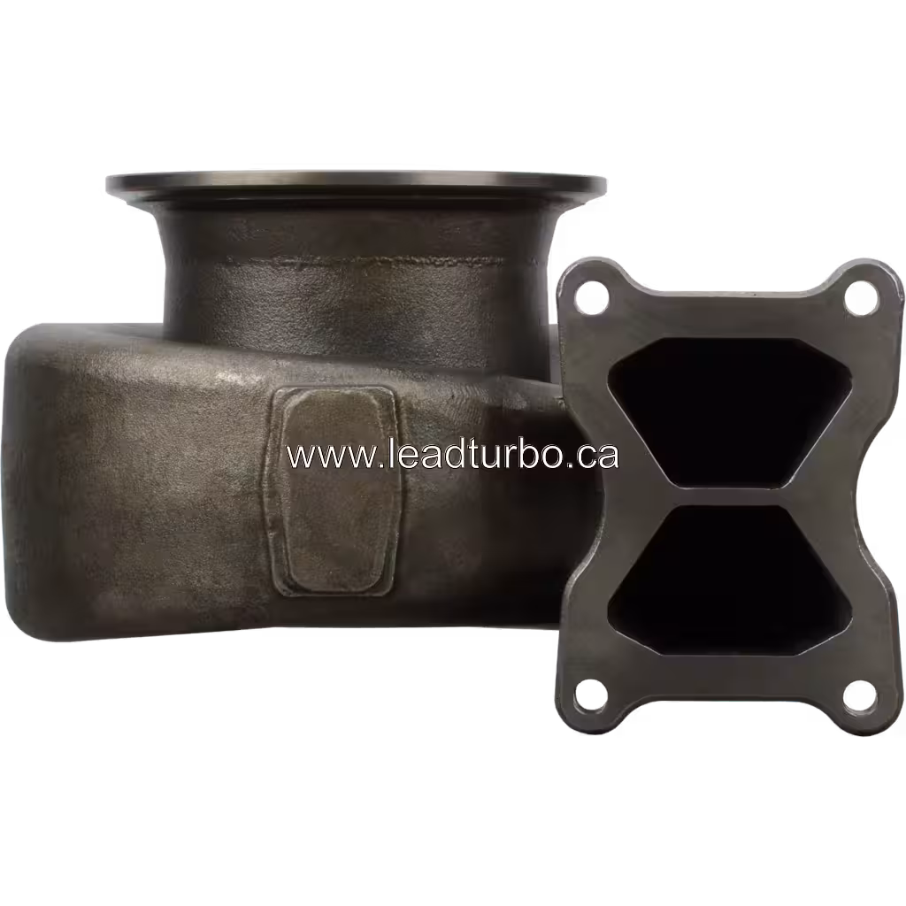 Turbine housing HX83 FOR 2838541 TH vue avant avec entrée verticale