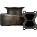Turbine housing HX83 FOR 2838541 TH vue avant avec entrée verticale