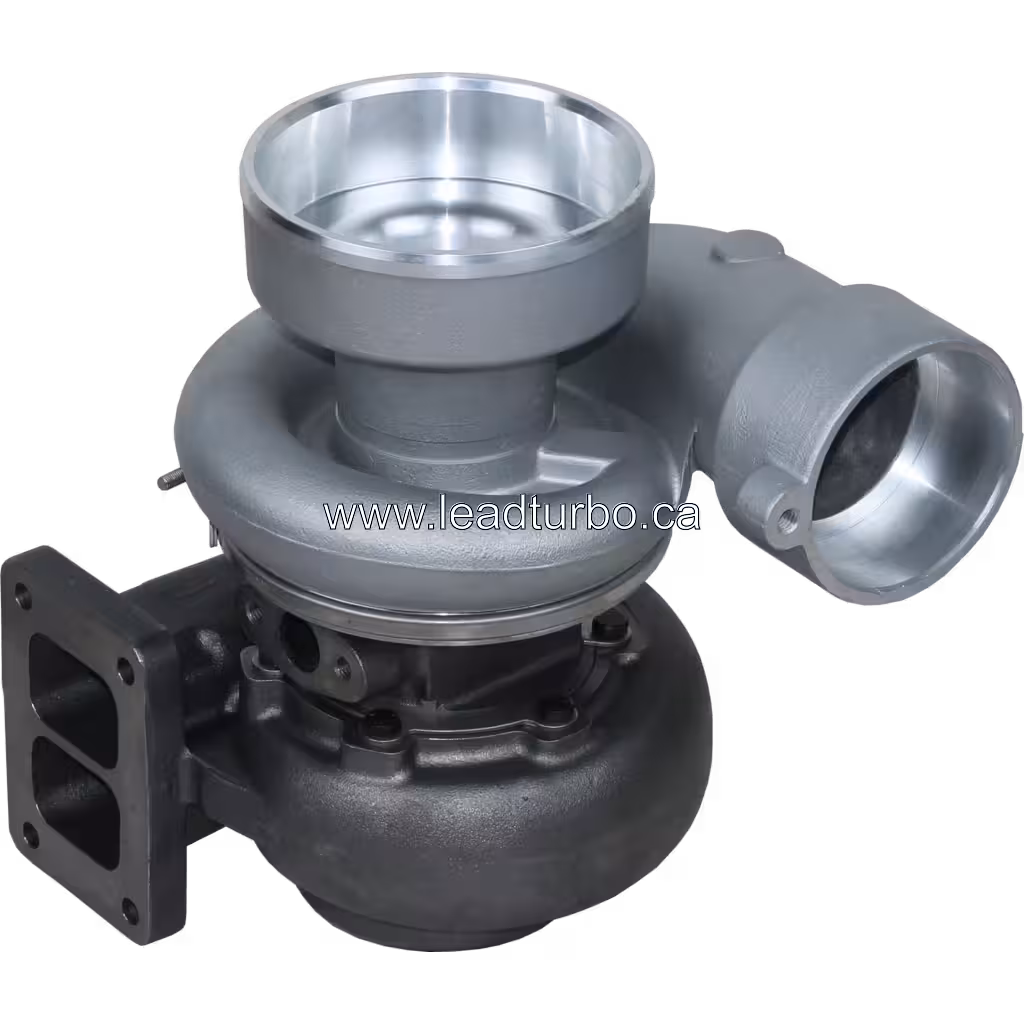 Vista frontal del turbocompresor Caterpillar 3306T