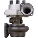 Turbosprężarka SE652CJ TD09L-34QRC widok z przodu, srebrna obudowa sprężarki i ciemna obudowa turbiny, numery OEM 49132-05110