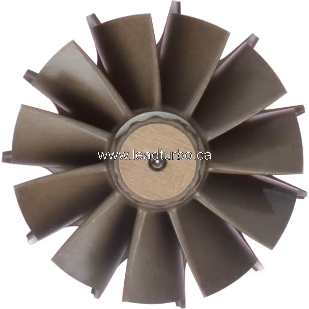 Machined turbine shaft with threaded end for Cummins ISX application