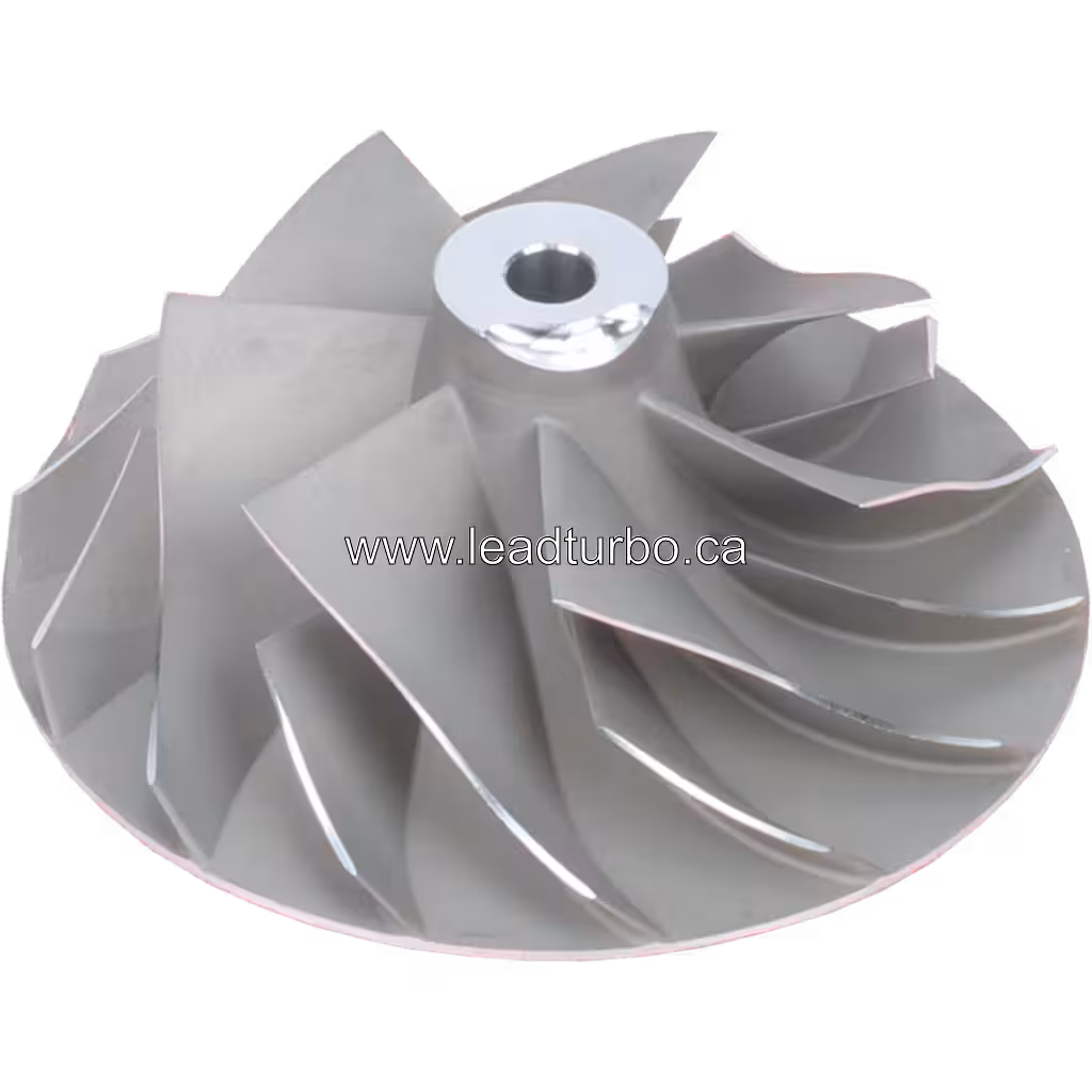 4027807 CW Compressor Wheel Replacement for Cummins HX55W Turbocharger 45 degree view