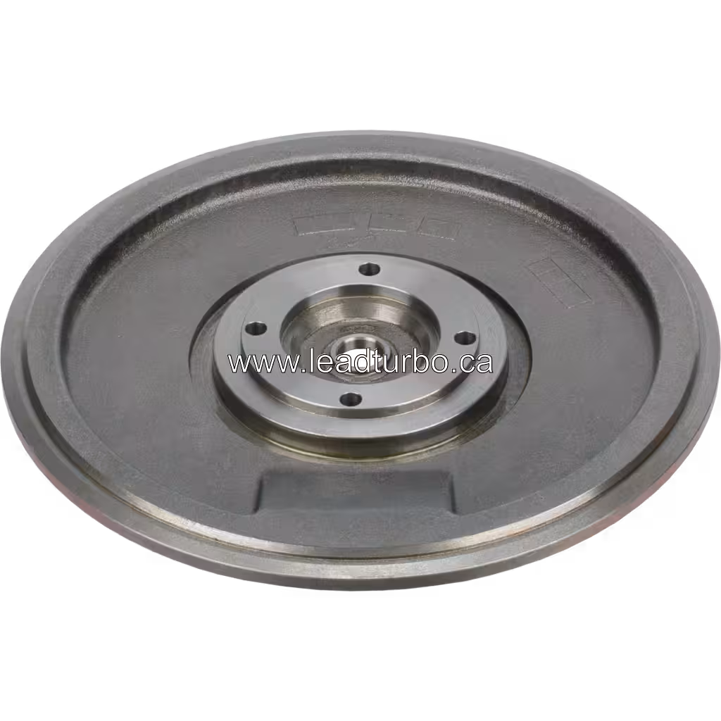 4030860 BP HX82 Back Plate for Cummins QSK50 Turbocharger bottom 45 degree view