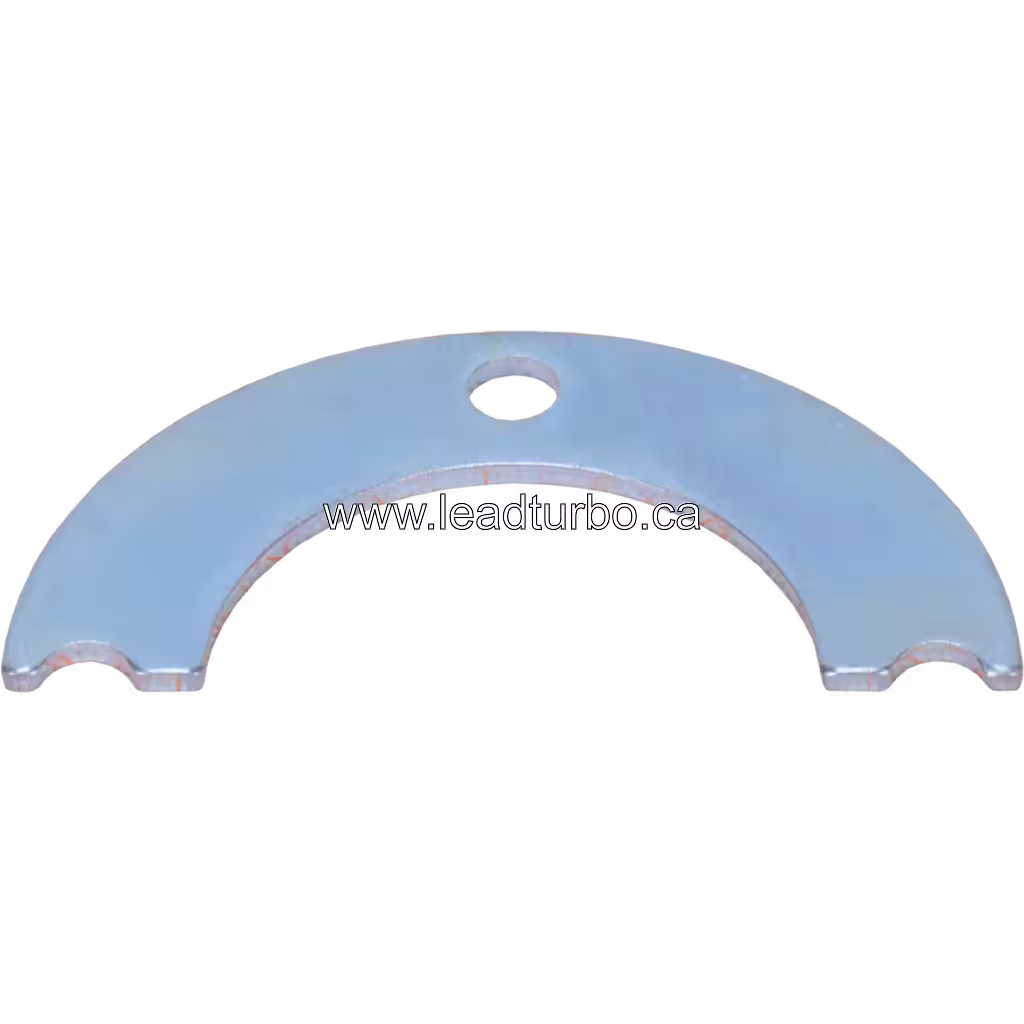 Clamp plate 431518-0001 widok z góry, srebrna część metalowa z naciętymi zakończeniami