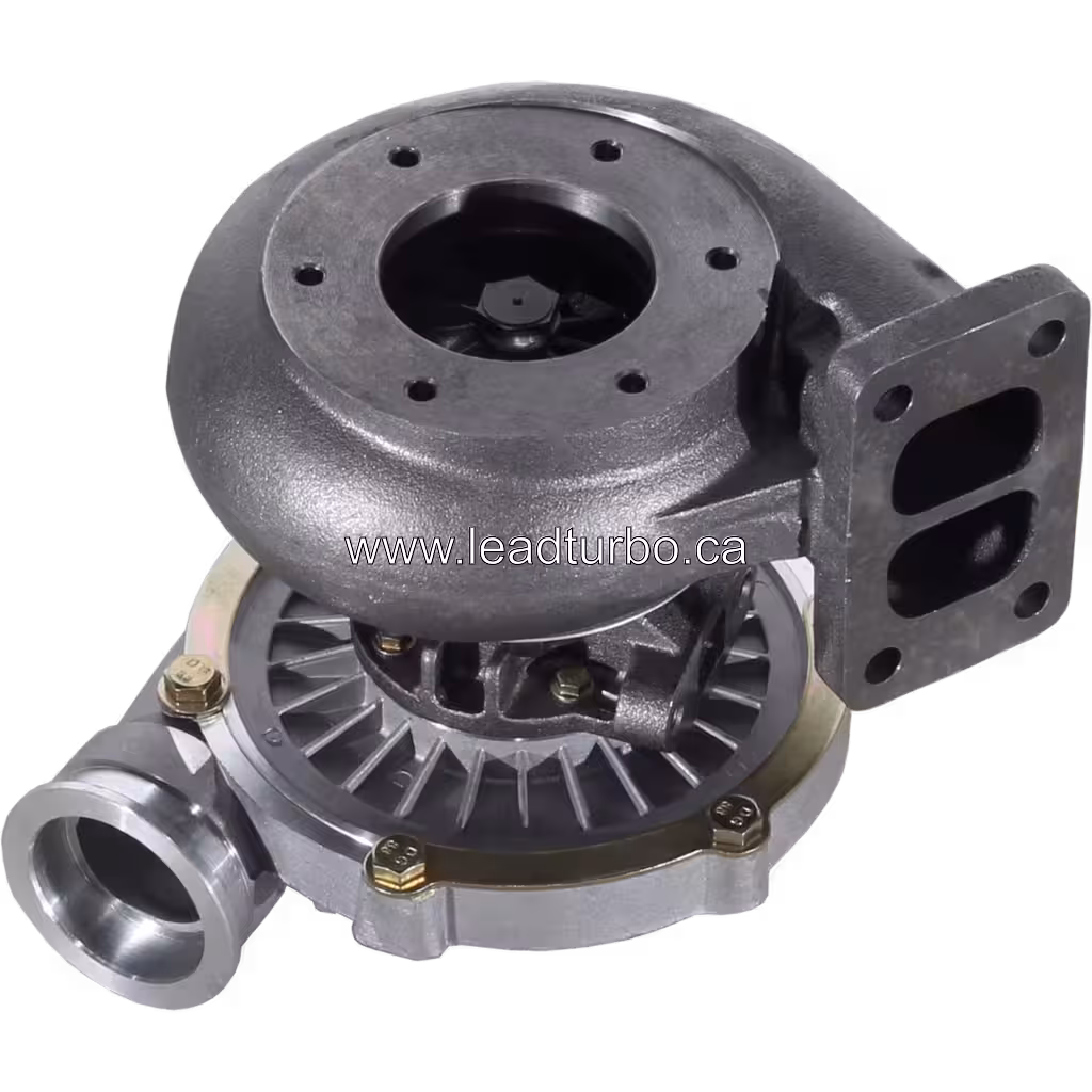 Турбокомпресор 466588-5001 TO4E04 для Volvo FE7 FL7 (TD71F) bottom 45 degree view