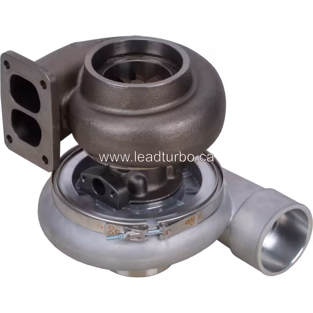 6505-11-5106 Turbocharger side view with mounting flanges