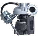 Turbolader 704090-0001 TB0299 mit silbernem Kompressor und schwarzem Turbinengehäuse