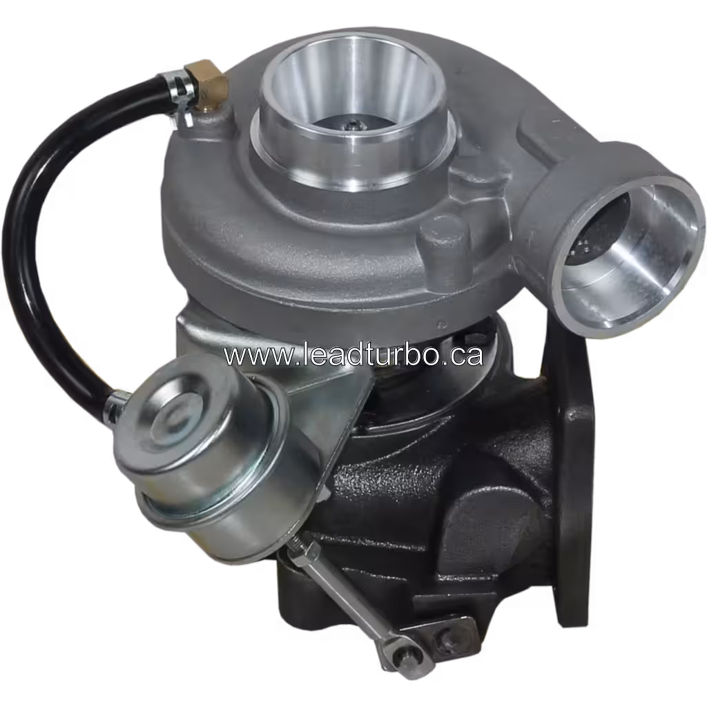Turbolader TB0299 mit integrierter Stellantriebseinheit und quadratischem Abgasflansch