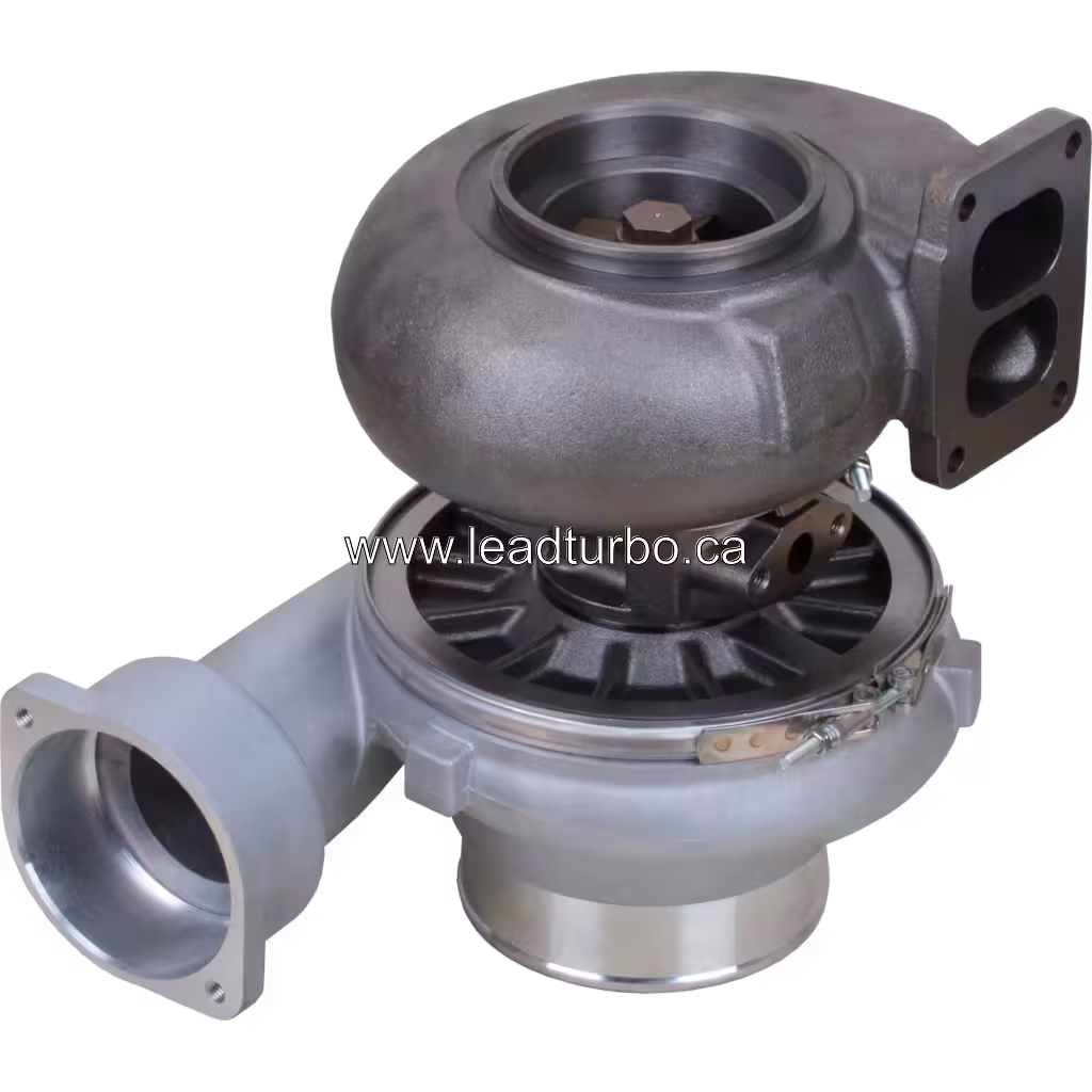 Турбокомпресор 706347-0006 GT5008B для CAT 3408 та 322D bottom 45 degree view