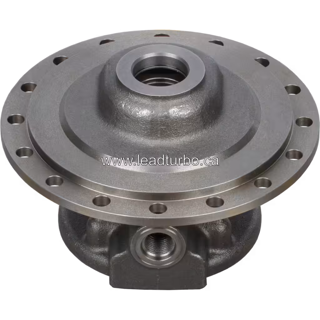 Vista inferior de bearing housing 3594556 para Cummins ISX con superficie mecanizada