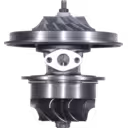 Vista frontal del core FOR 407370-5 T18A40 con rueda de compresor y turbina