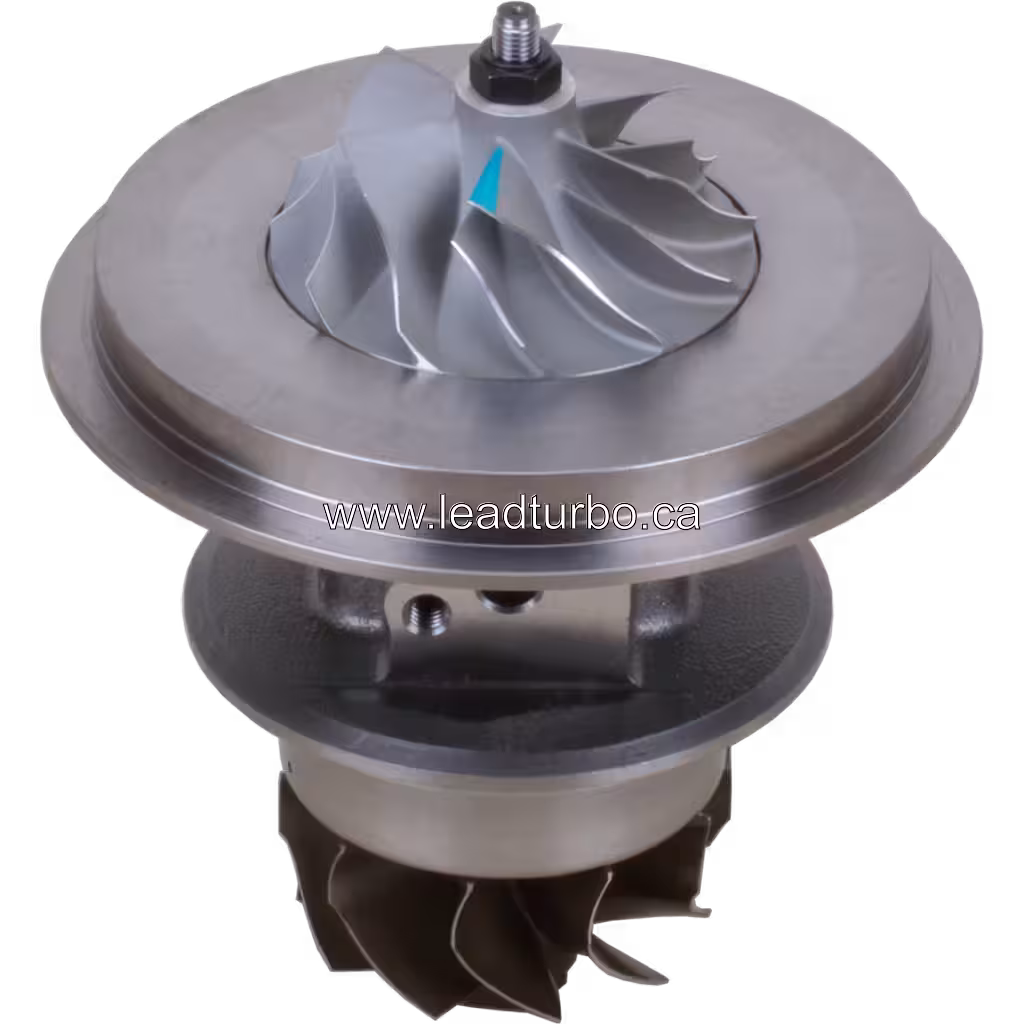 45-degree top view of Core турбокомпресора GT5002BS, артикул 712371-5039, металевий корпус