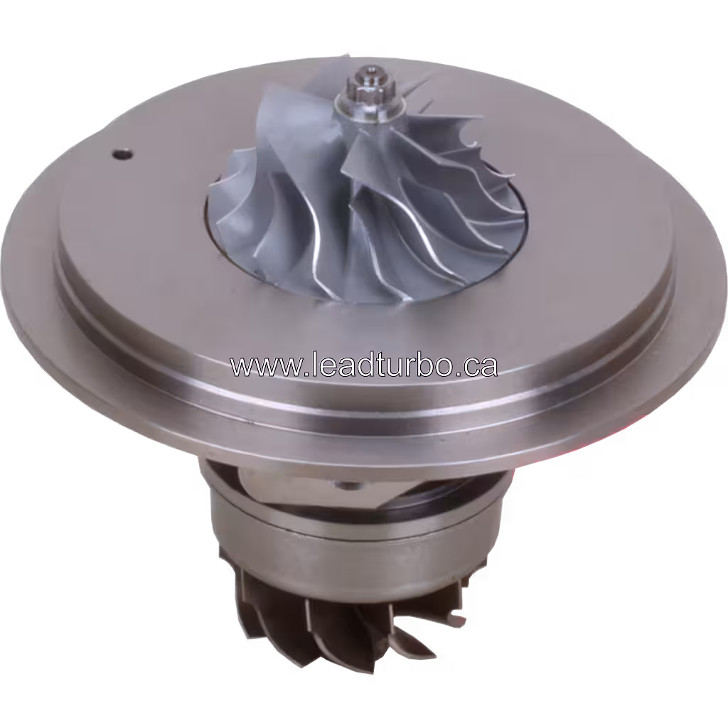 Conjunto do core do turbocompressor com carcaça da turbina visível