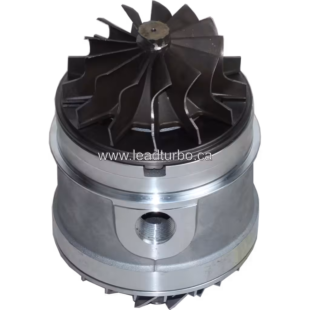 Core FOR 3801941 vue de bas avec flange de montage et roue compresseur