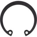 Perfil lateral do Retaining Ring HX83 com furos circulares nas extremidades
