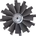 Detalle de rueda de turbina para Mitsubishi 4D34-2AT